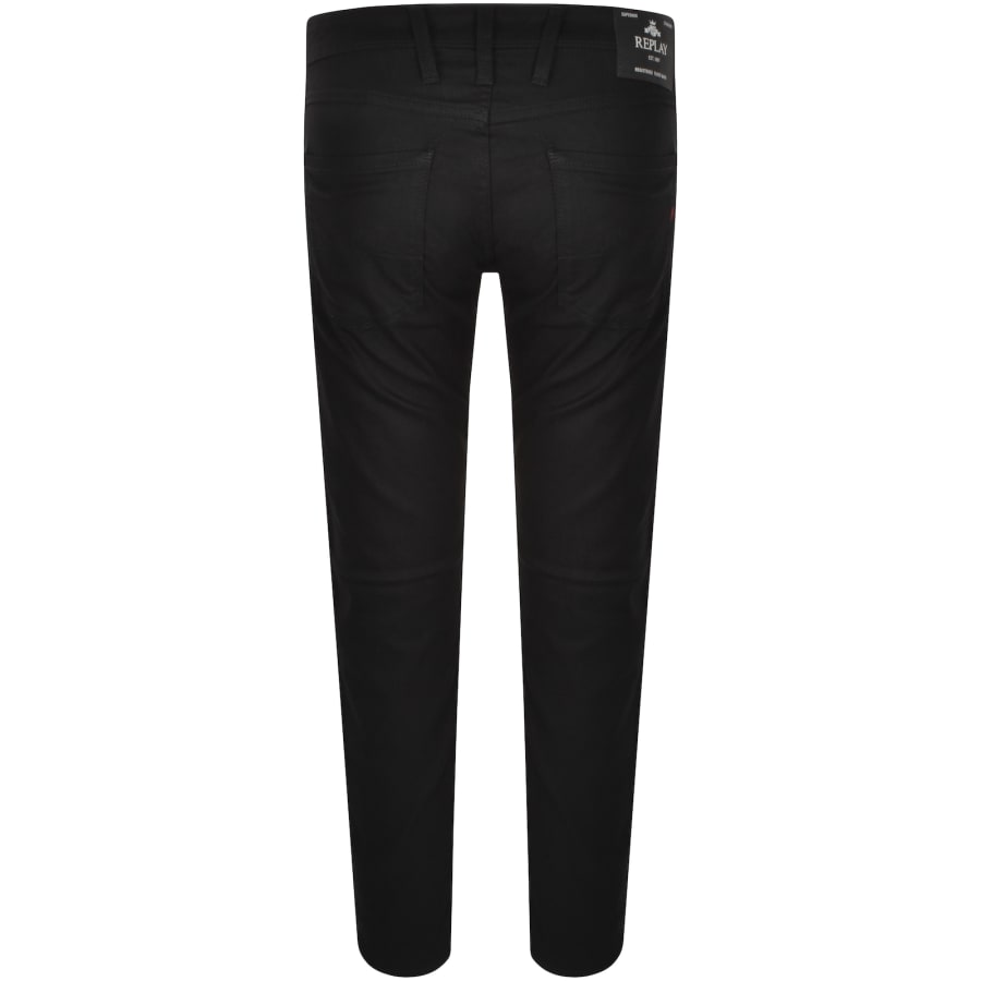 Image number 3 for Replay Anbass Slim Fit Jeans Black