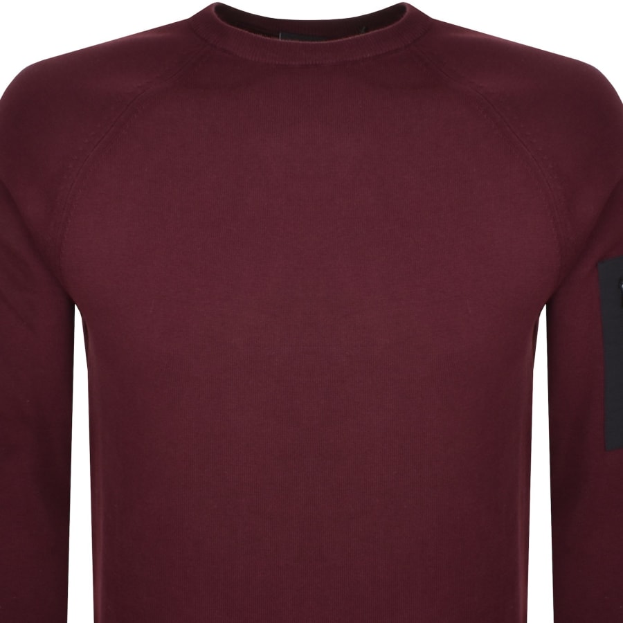 Image number 2 for Barbour International Blades Knit Jumper Bordeaux