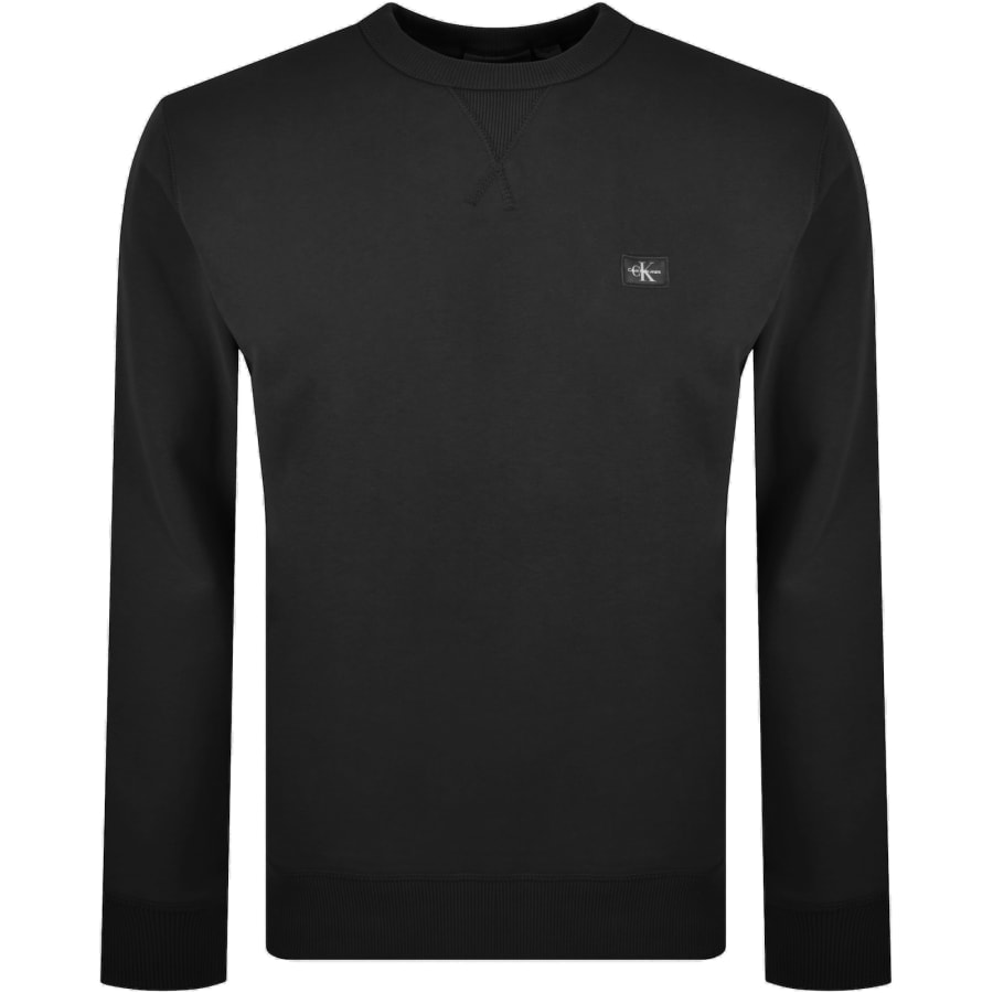 Image number 1 for Calvin Klein Jeans Woven Label Sweatshirt Black