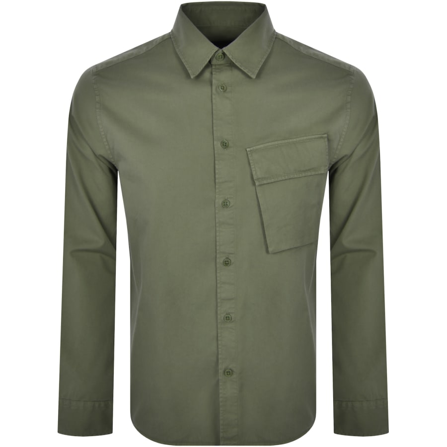 Image number 2 for Belstaff Scale Long Sleeved Shirt Green