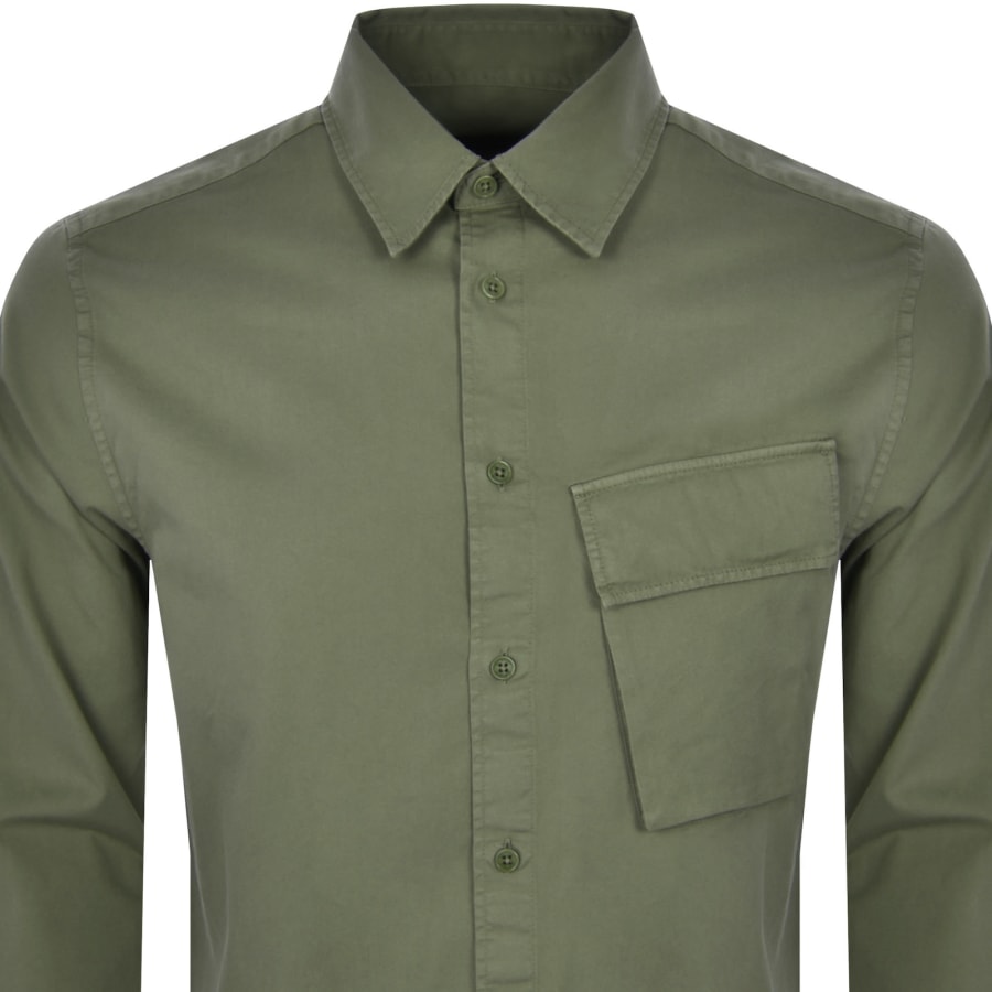 Image number 3 for Belstaff Scale Long Sleeved Shirt Green