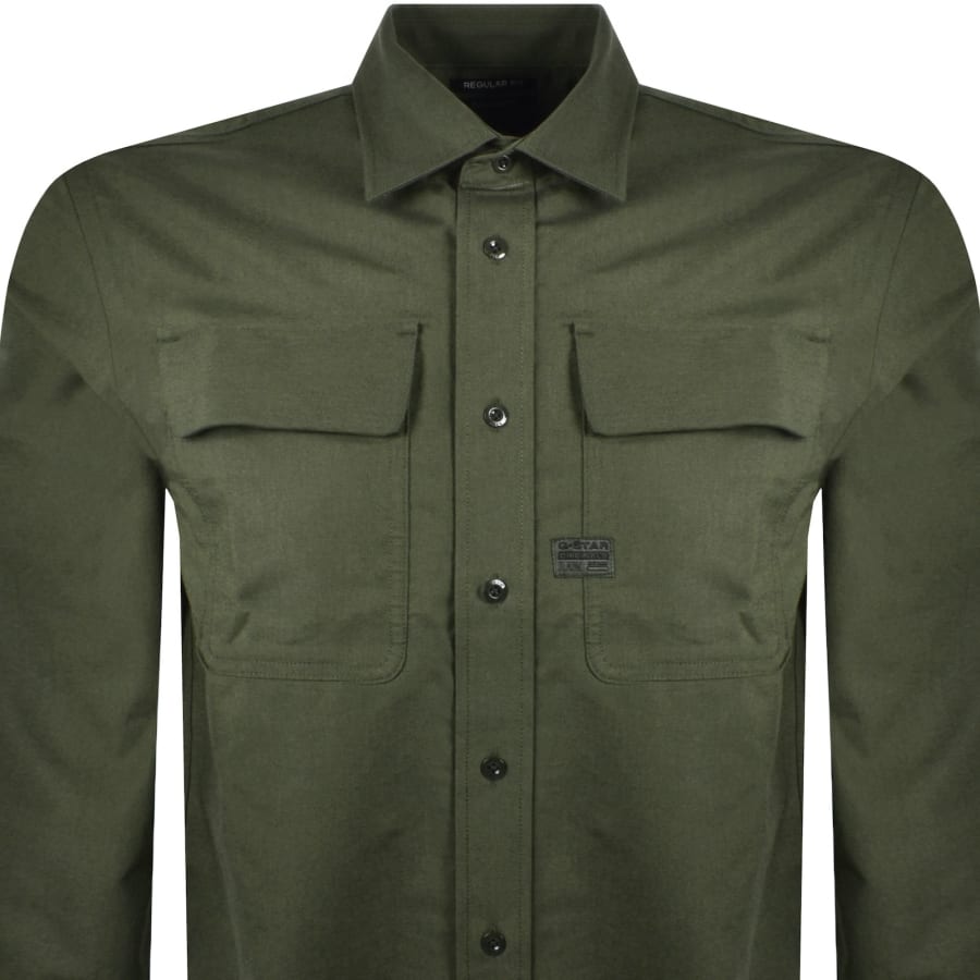 Image number 2 for G-Star CPO Long Sleeve Shirt Green