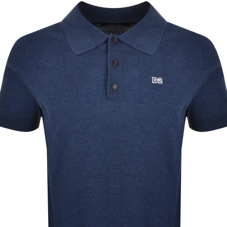 Image number 2 for DSQUARED2 Knit Polo T Shirt Navy