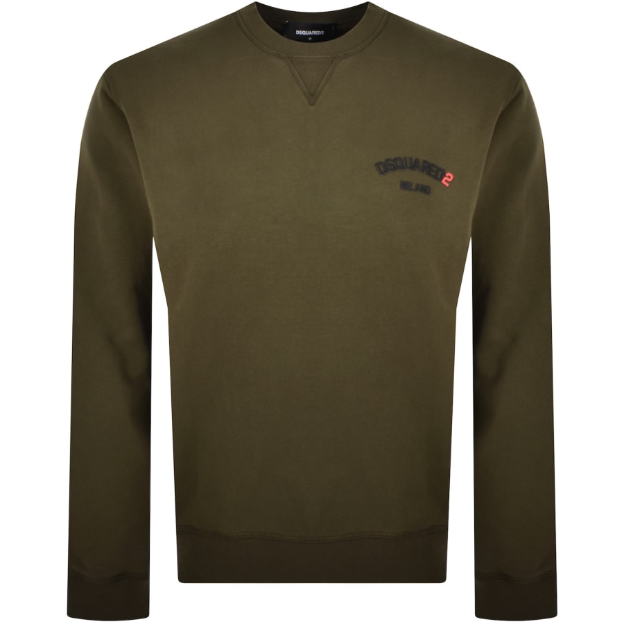 Image number 1 for DSQUARED2 Cool Fit Crewneck Sweatshirt Khaki