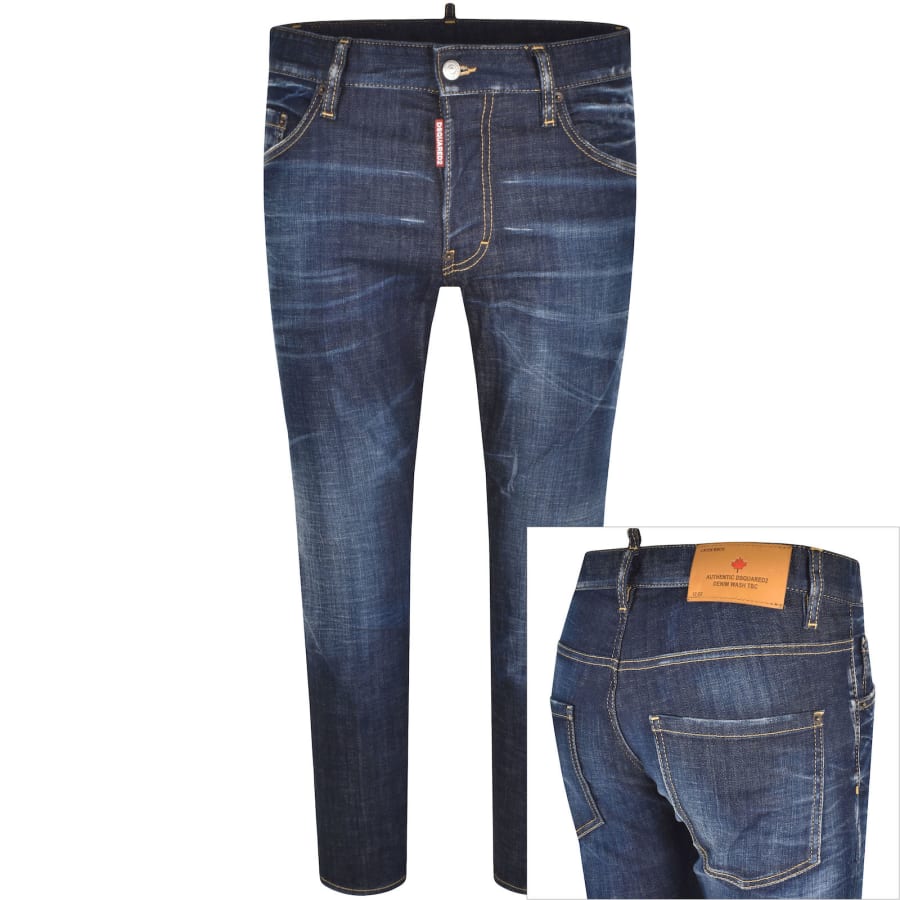 Image number 1 for DSQUARED2 Skater Slim Fit Jeans Blue