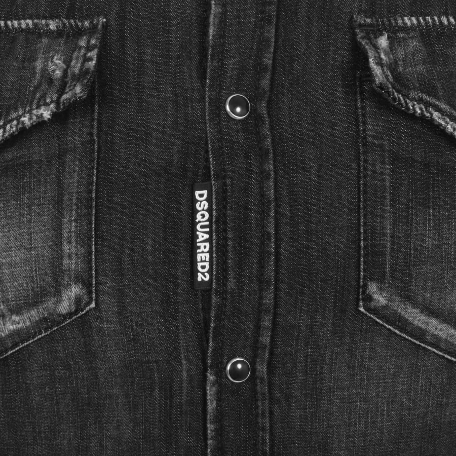 Image number 3 for DSQUARED2 Classic Western Denim Shirt Black