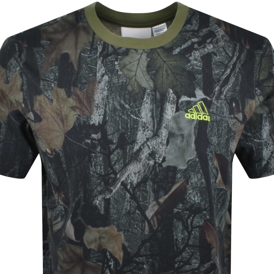 Image number 2 for adidas Sportswear Camouflage T Shirt Green