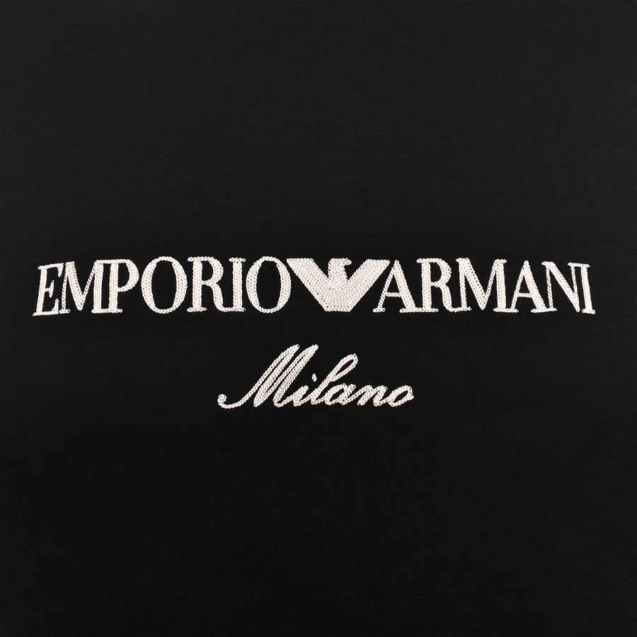 Image number 3 for Emporio Armani Crew Neck Logo Sweatshirt Black