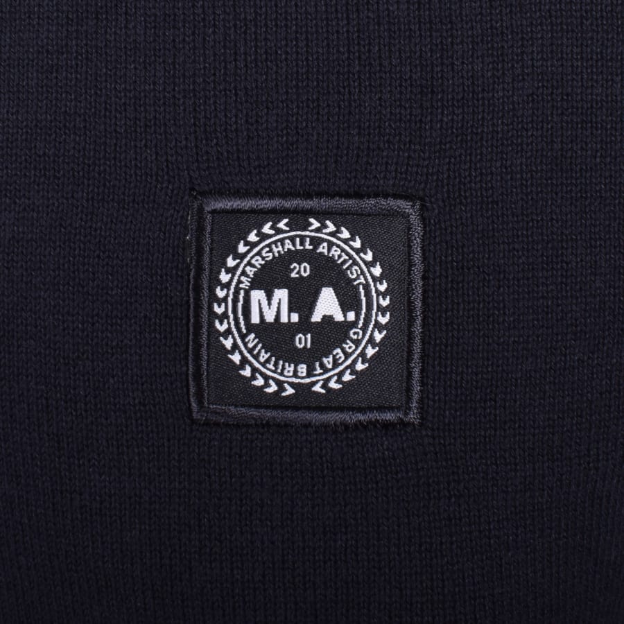 Image number 3 for Marshall Artist Siren Quarter Zip Jumper Navy