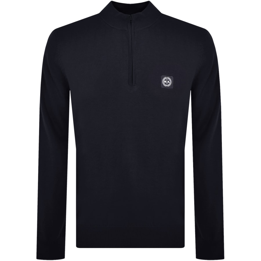 Image number 1 for Marshall Artist Siren Quarter Zip Jumper Navy