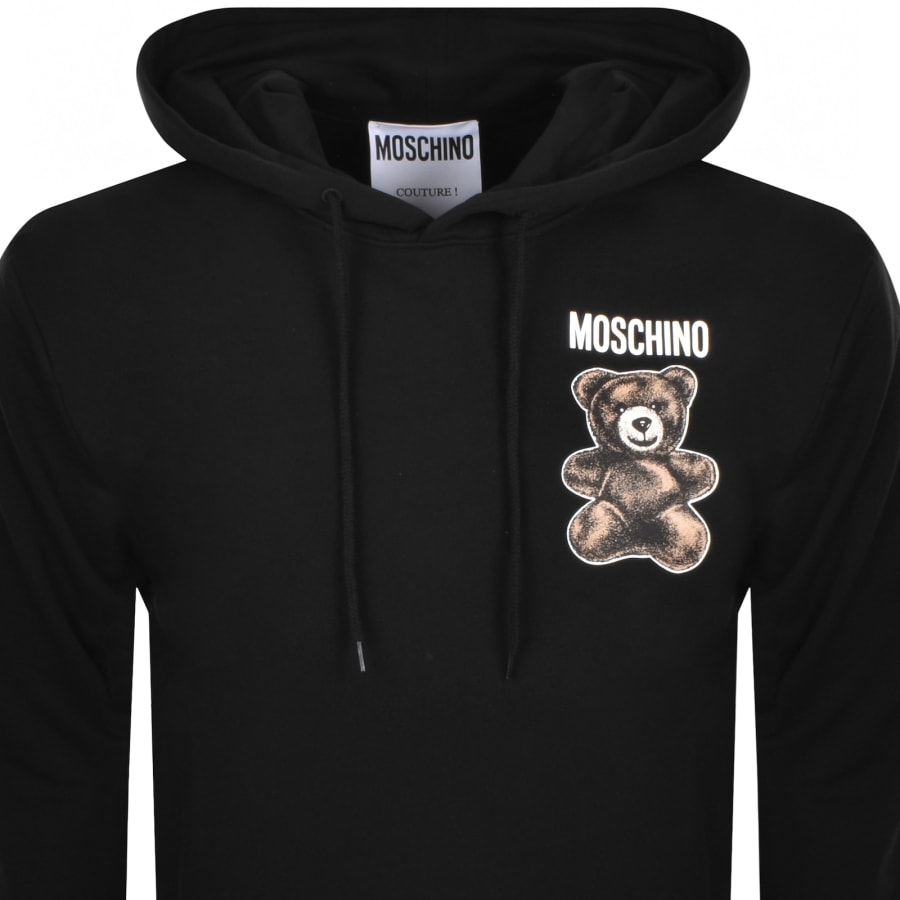 Image number 2 for Moschino Bear Logo Hoodie Black