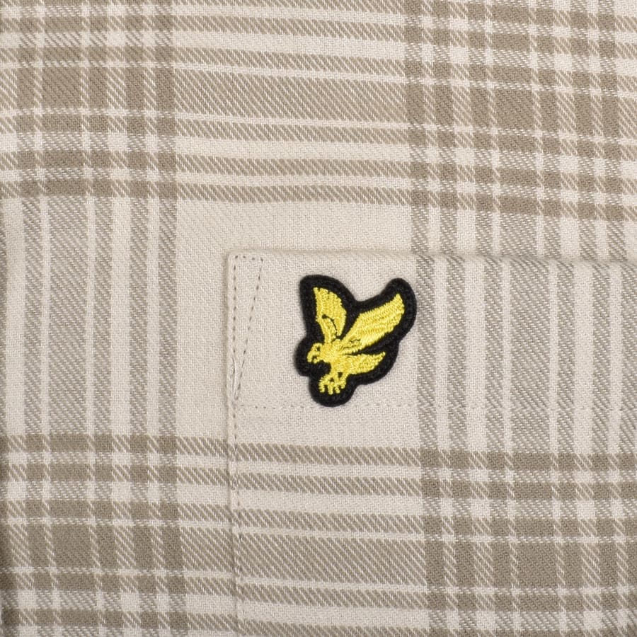 Image number 3 for Lyle And Scott Check Flannel Shirt Brown
