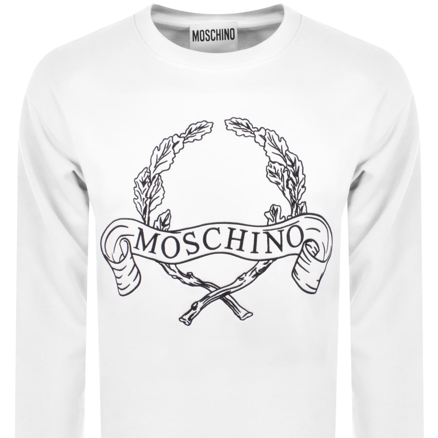 Image number 2 for Moschino Laurel Crown Sweatshirt White