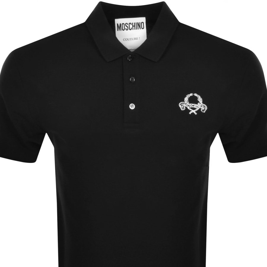 Image number 2 for Moschino Laurel Crown Polo T Shirt Black