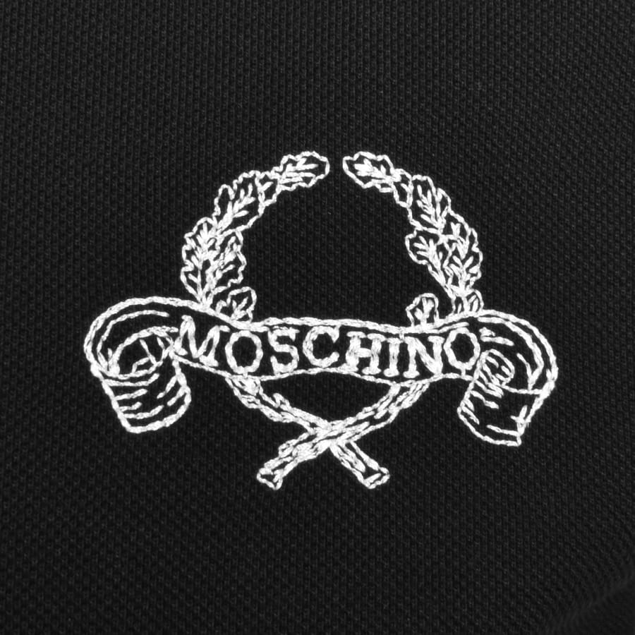 Image number 3 for Moschino Laurel Crown Polo T Shirt Black