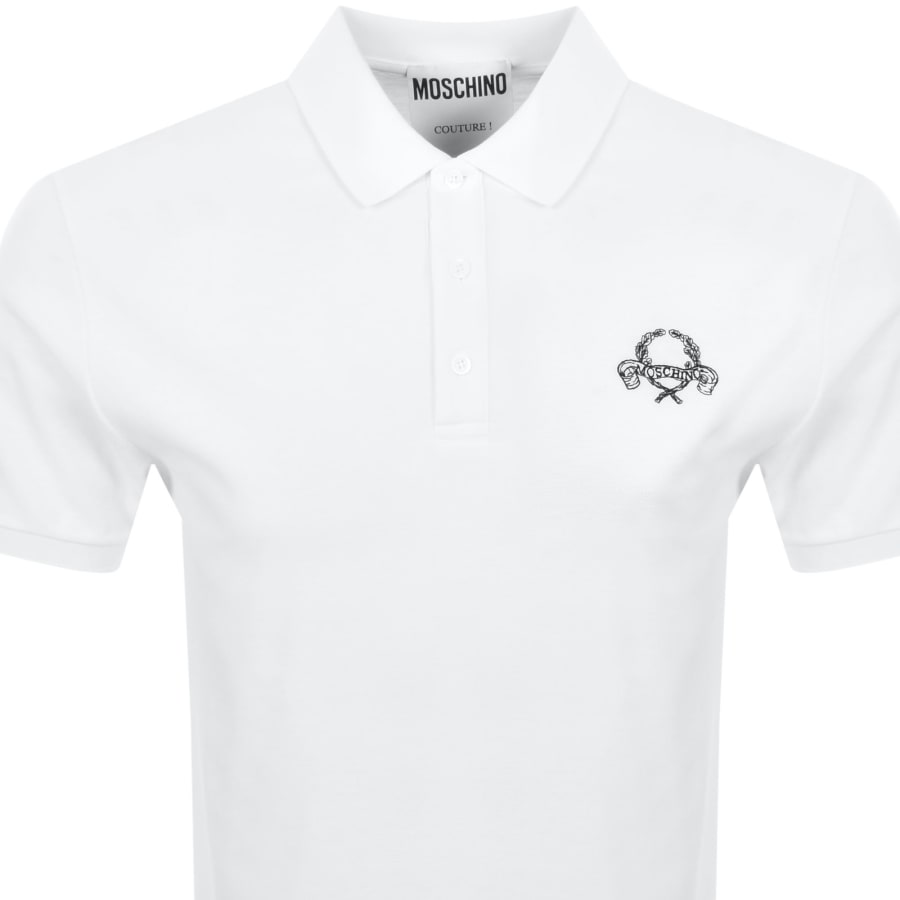 Image number 3 for Moschino Laurel Crown Polo T Shirt White