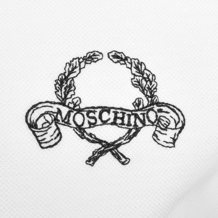 Image number 4 for Moschino Laurel Crown Polo T Shirt White