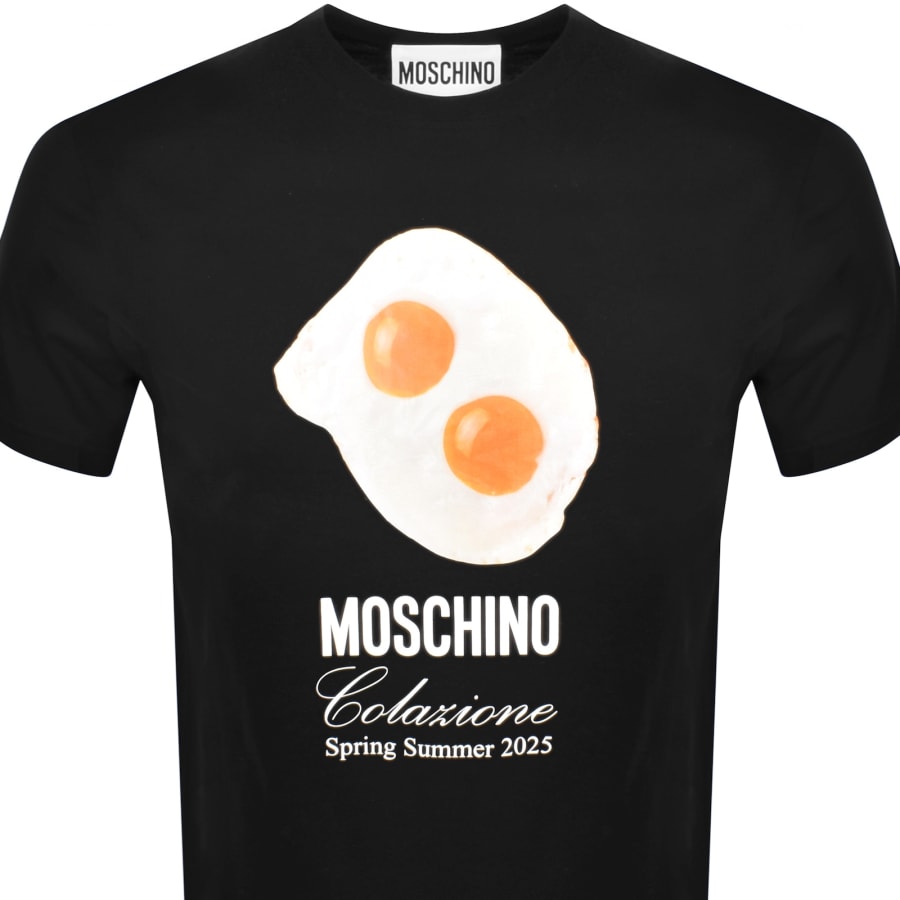 Image number 2 for Moschino Eggs Print T Shirt Black