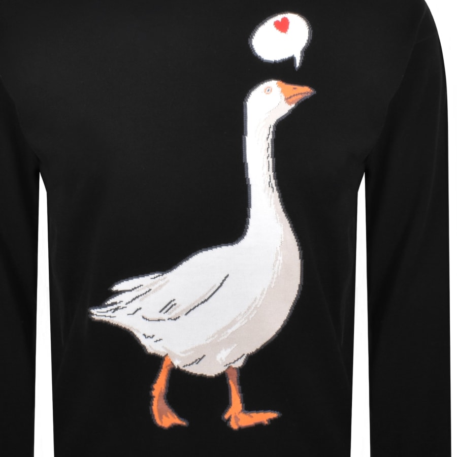 Image number 3 for Moschino Goose Knit Jumper Black