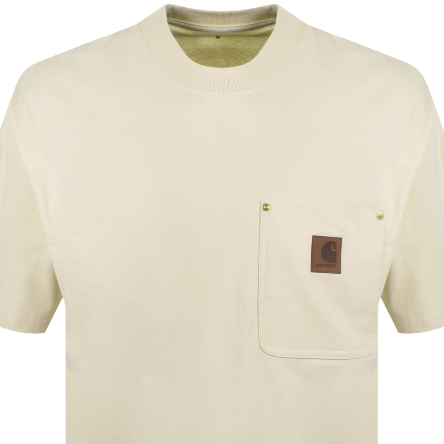 Image number 2 for Carhartt WIP Eldon Pocket T Shirt Cream