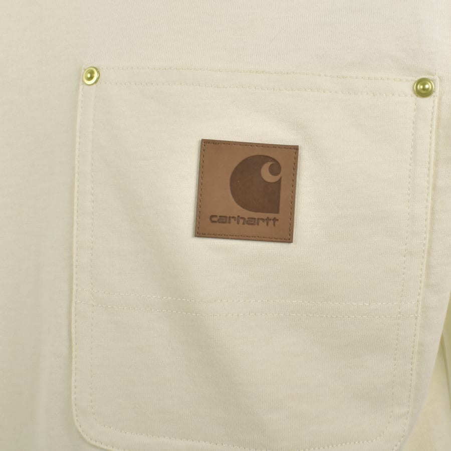 Image number 3 for Carhartt WIP Eldon Pocket T Shirt Cream