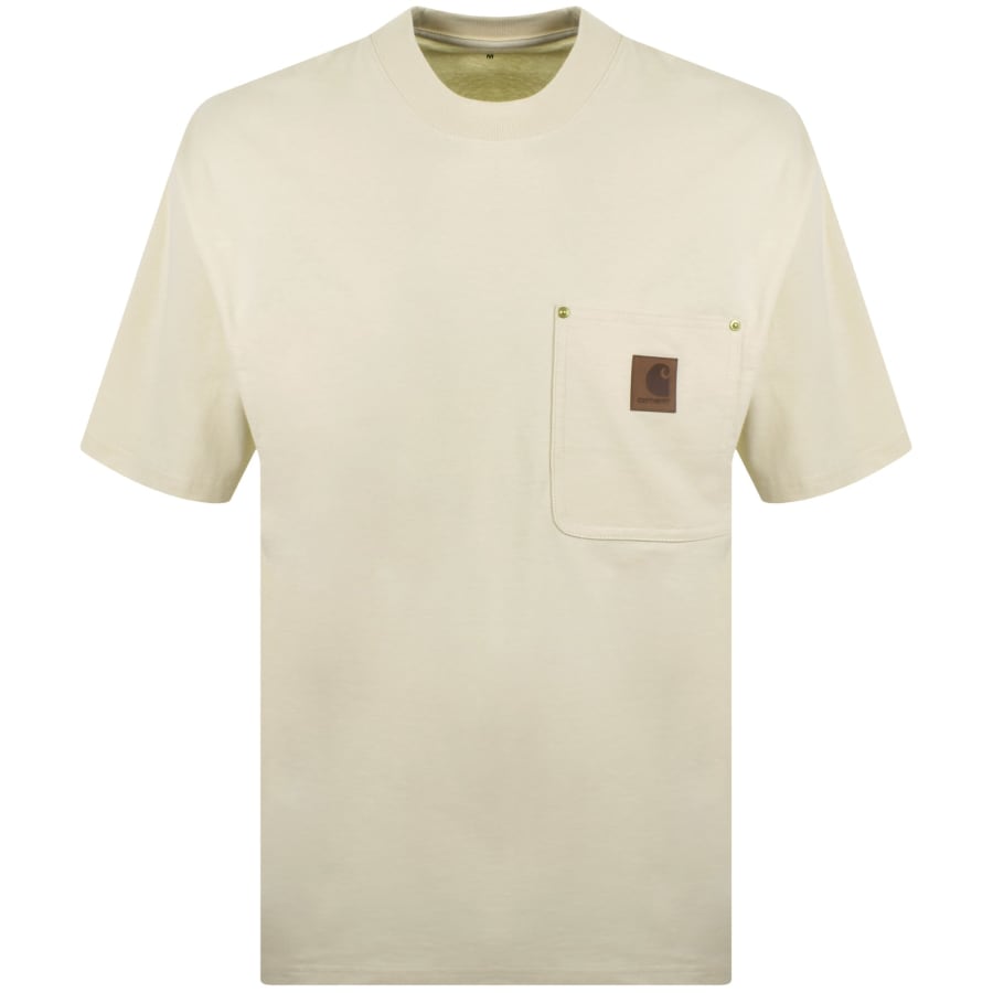 Image number 1 for Carhartt WIP Eldon Pocket T Shirt Cream