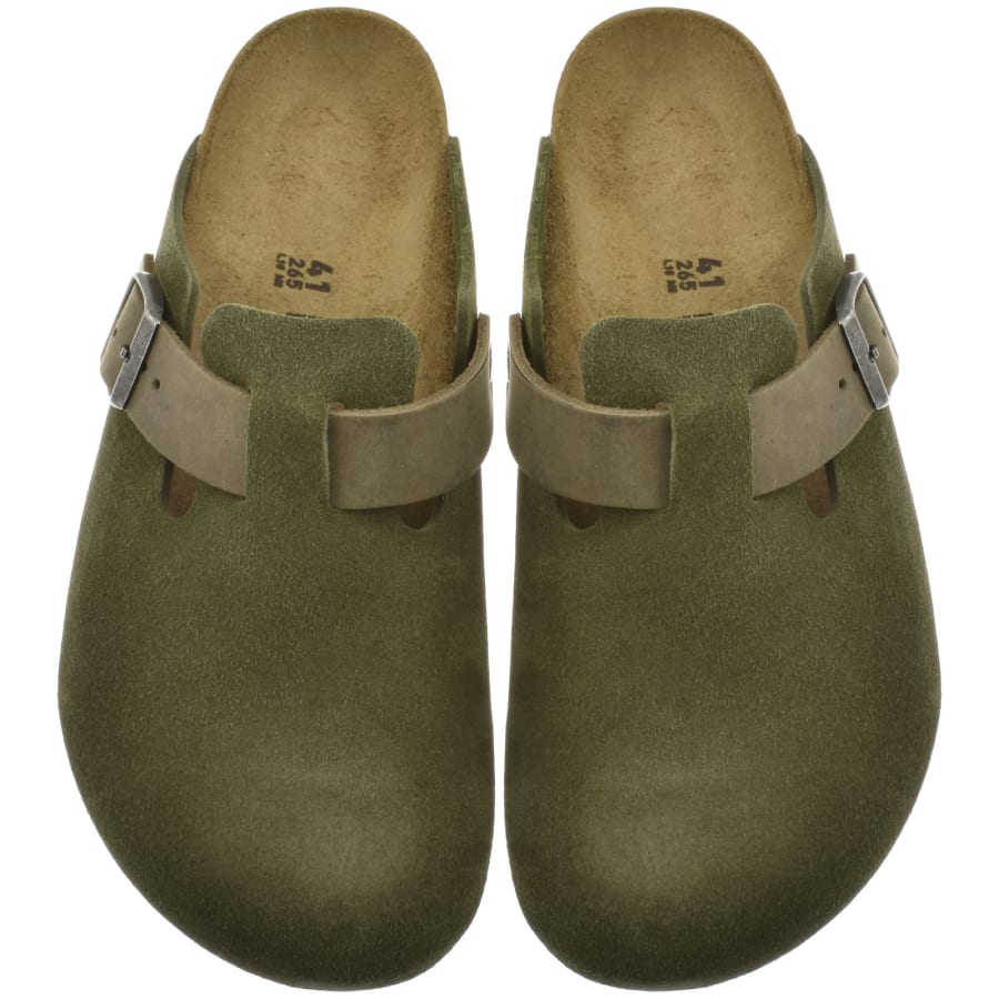 Image number 2 for Birkenstock Boston BS Mules Green