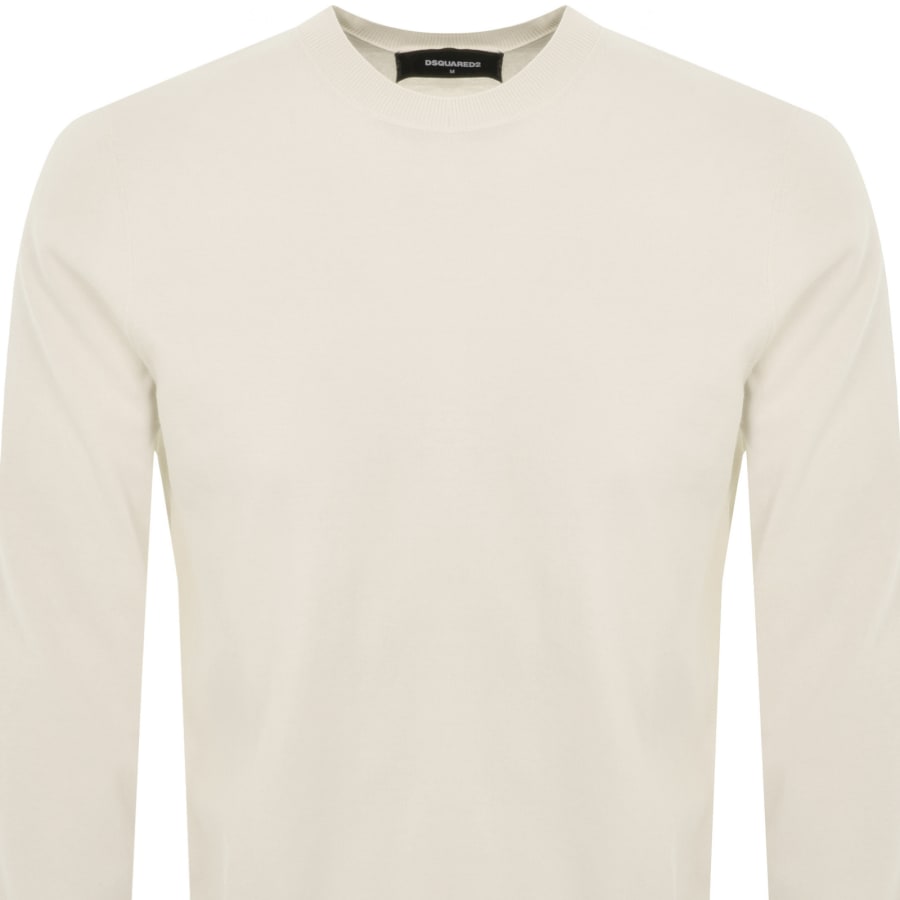 Image number 2 for DSQUARED2 Crew Neck Knit Jumper Off White