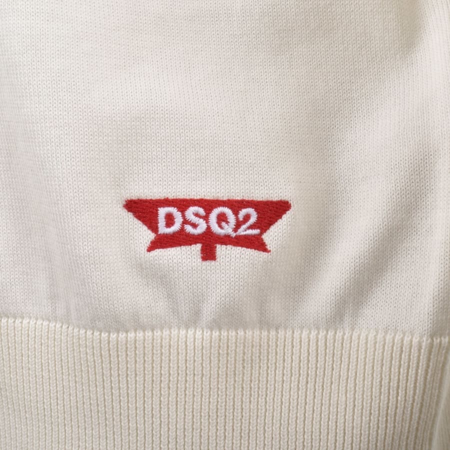 Image number 3 for DSQUARED2 Crew Neck Knit Jumper Off White