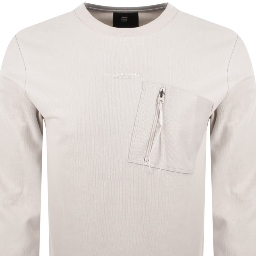 Image number 2 for G-Star Tweeter Pocket T Shirt Whitebait