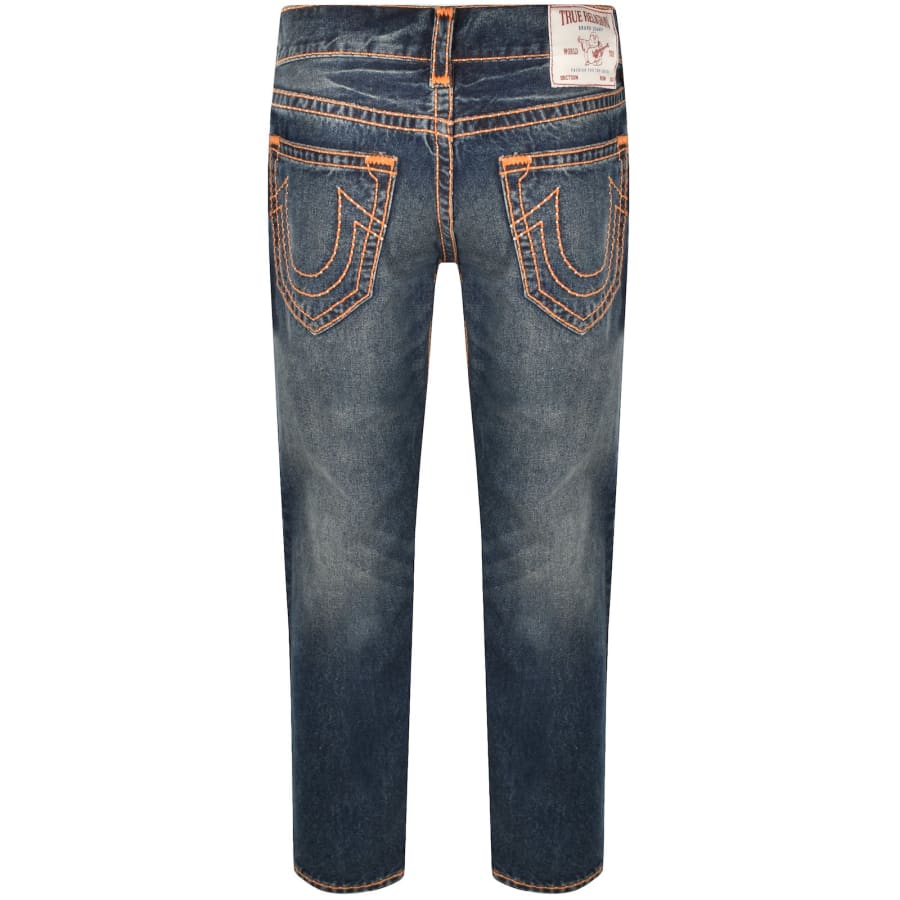Image number 3 for True Religion Rocco Pick Stitch Dark Wash Jeans