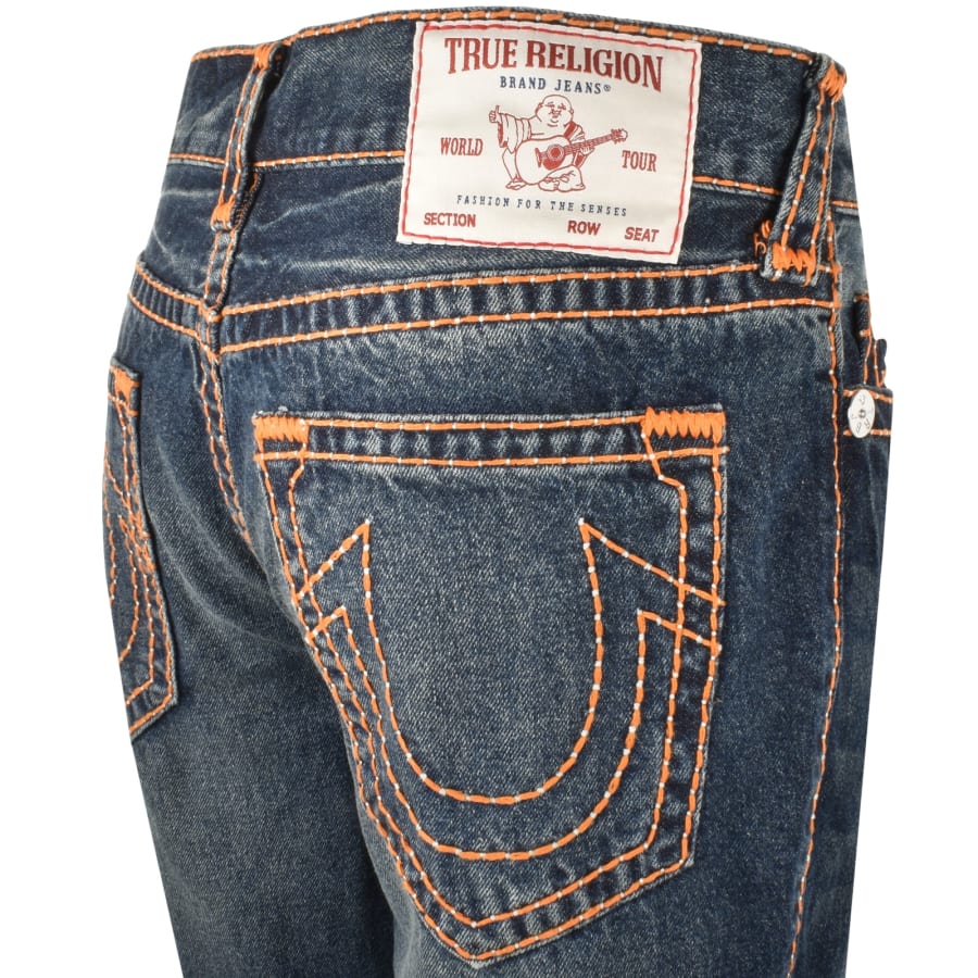 Image number 4 for True Religion Rocco Pick Stitch Dark Wash Jeans