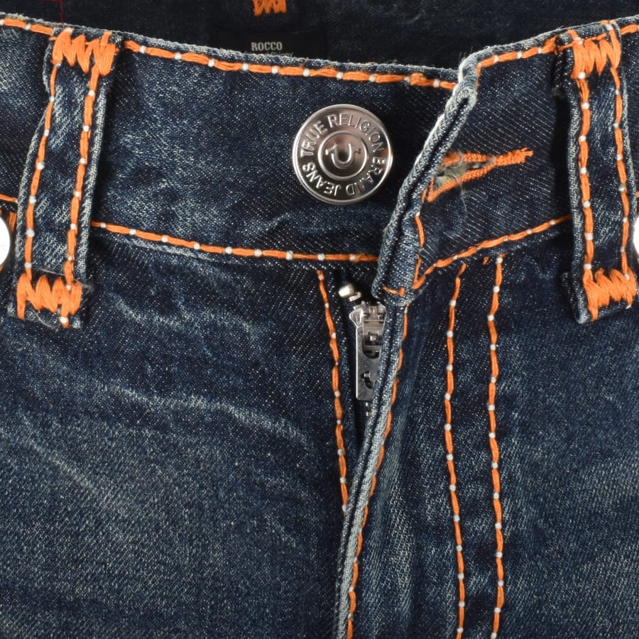 Image number 5 for True Religion Rocco Pick Stitch Dark Wash Jeans
