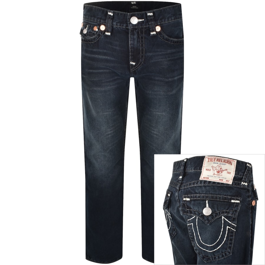 Image number 1 for True Religion Ricky Super T Flap Jeans Dark Wash