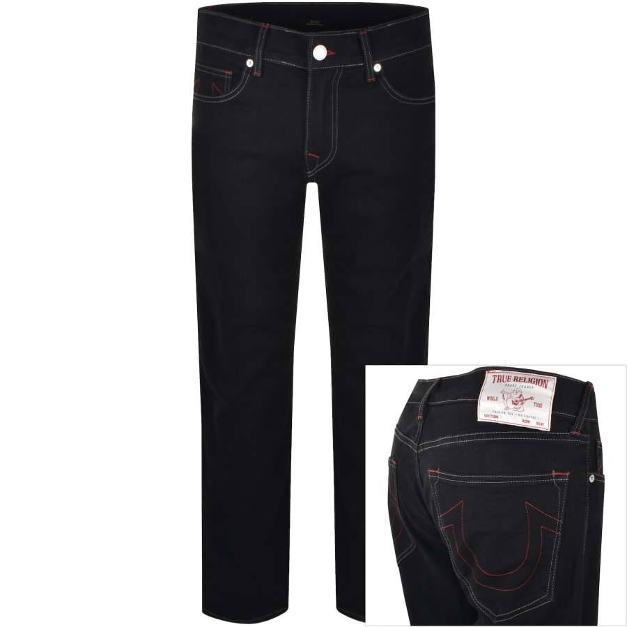 Image number 1 for True Religion Ricky Straight Jeans Black