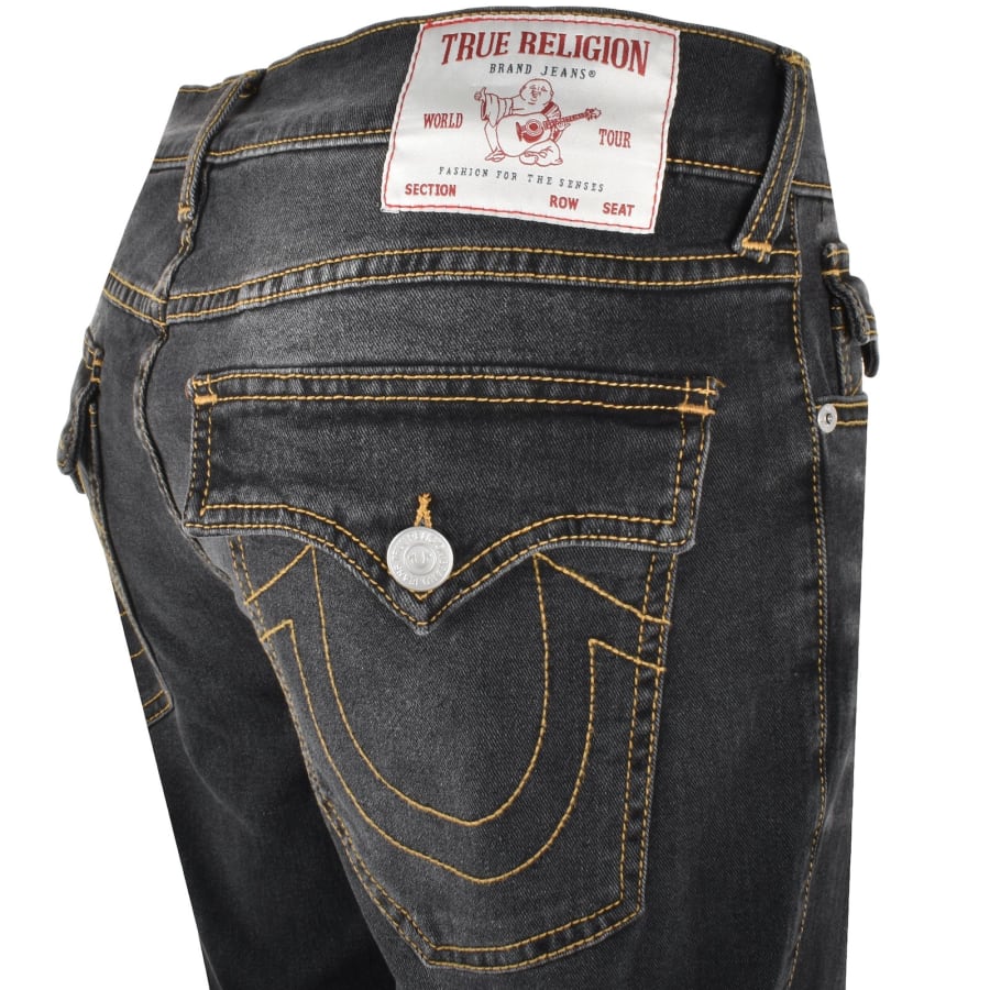 Image number 4 for True Religion Ricky Relaxed Straight Jeans Grey