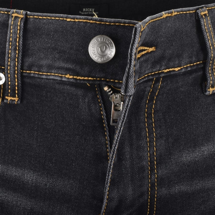 Image number 5 for True Religion Ricky Relaxed Straight Jeans Grey