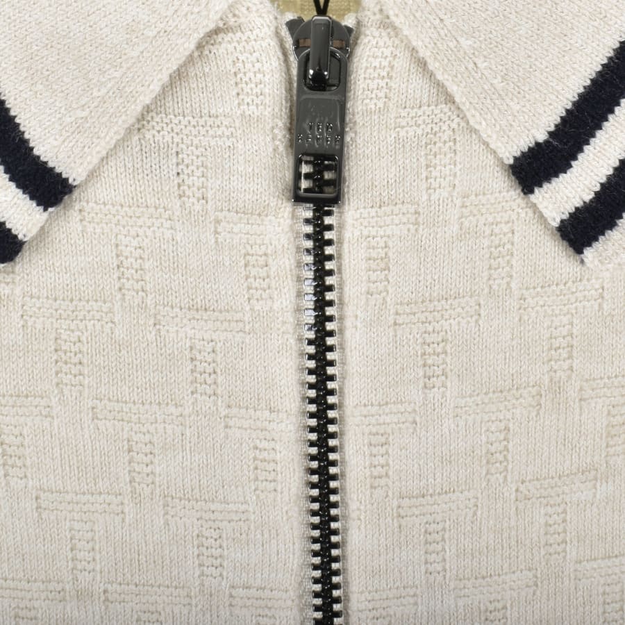 Image number 3 for Ted Baker Mahani Zip Polo T Shirt Beige