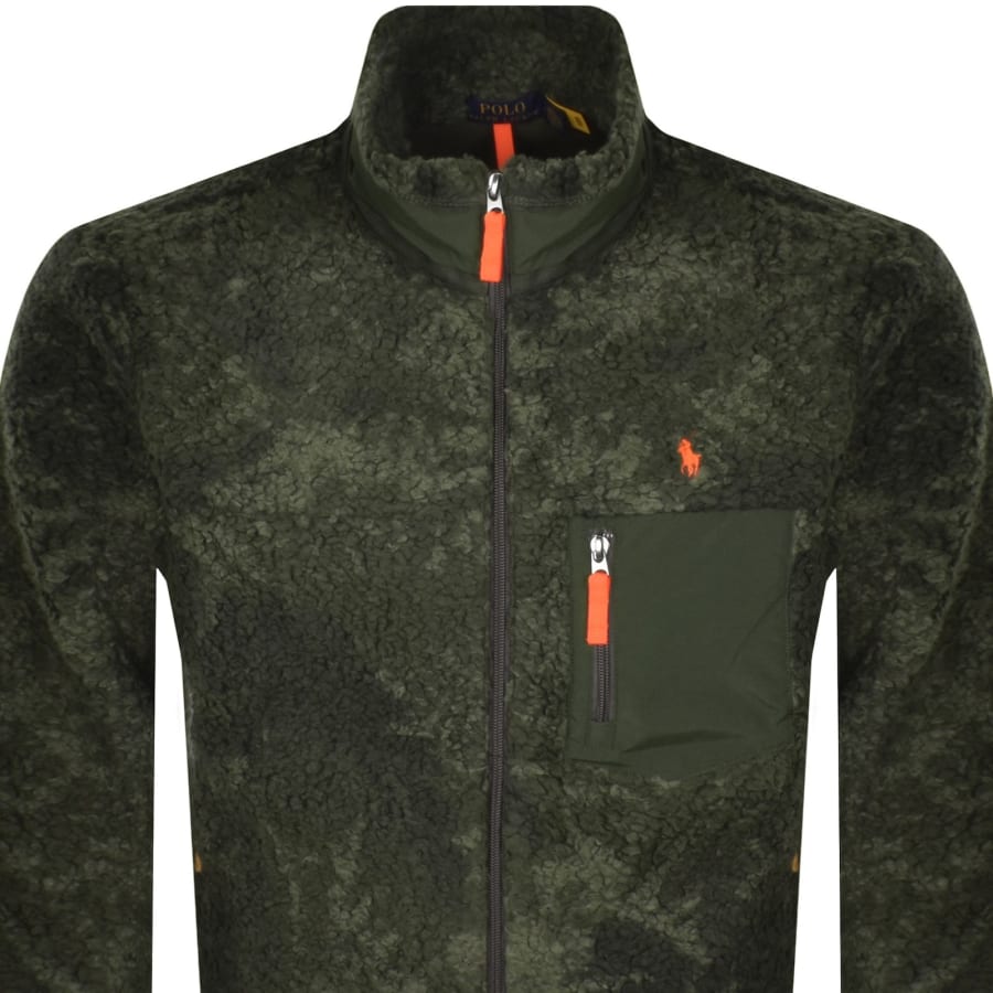 Image number 2 for Ralph Lauren Full Zip Sweatshirt Camo Green