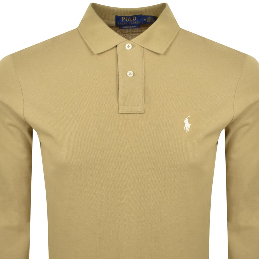 Image number 2 for Ralph Lauren Slim Fit Polo T Shirt Tan