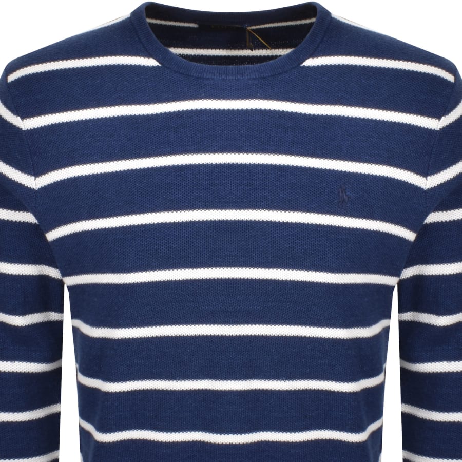 Image number 2 for Ralph Lauren Striped Jumper Navy