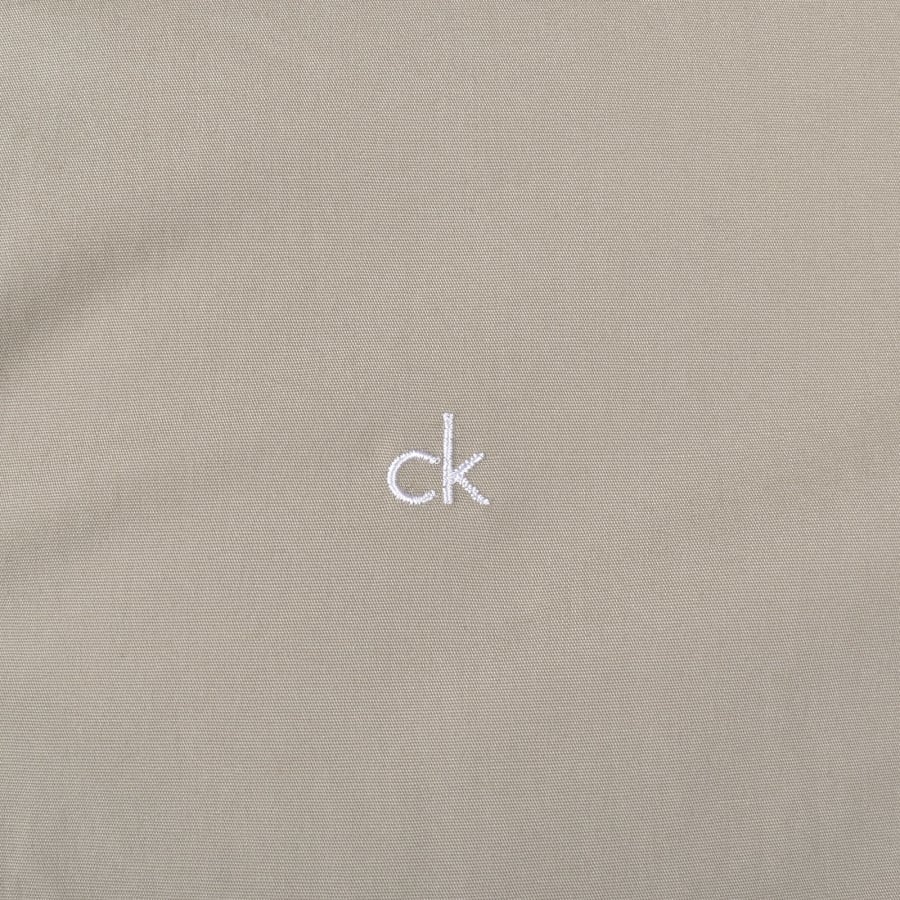 Image number 3 for Calvin Klein Poplin Stretch Slim Fit Shirt Grey