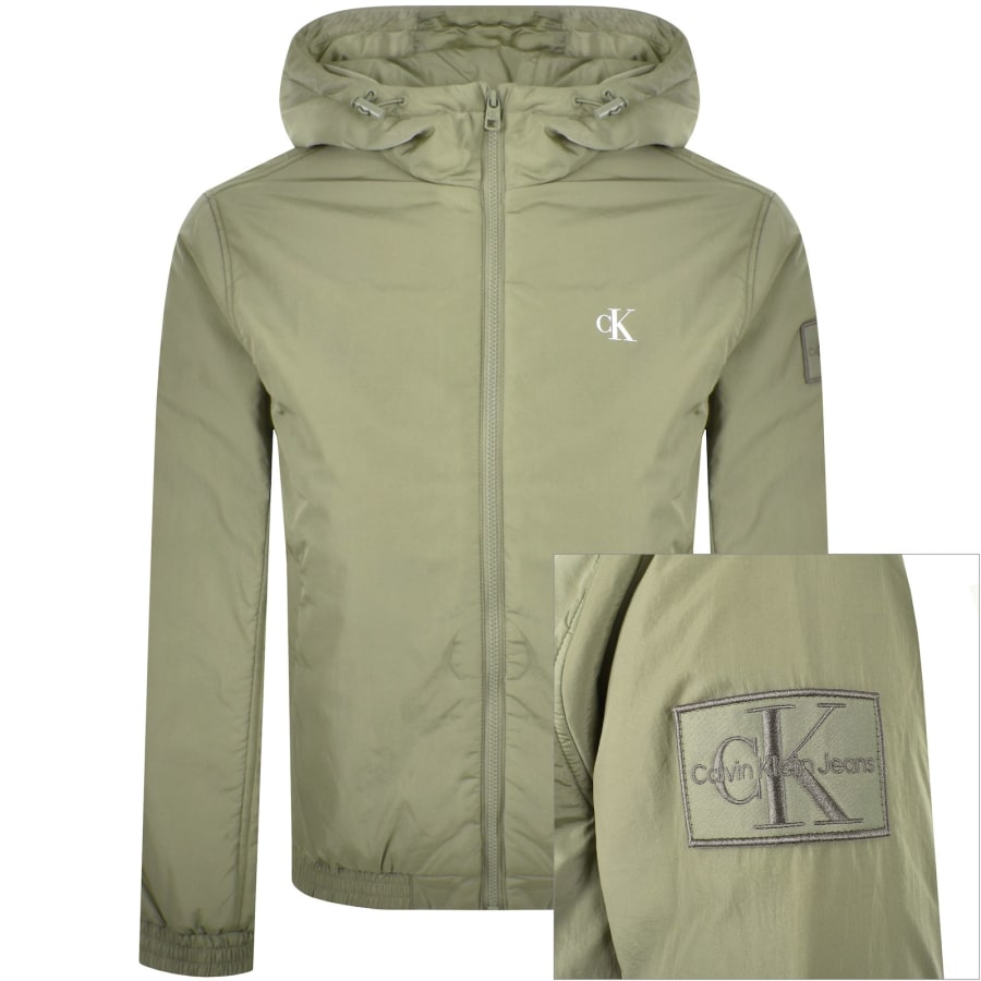 Image number 1 for Calvin Klein Jeans Padded Jacket Green