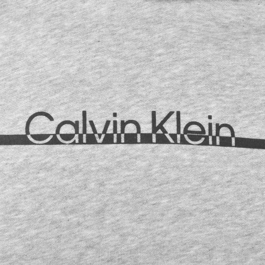 Image number 3 for Calvin Klein Split Line Hoodie Grey