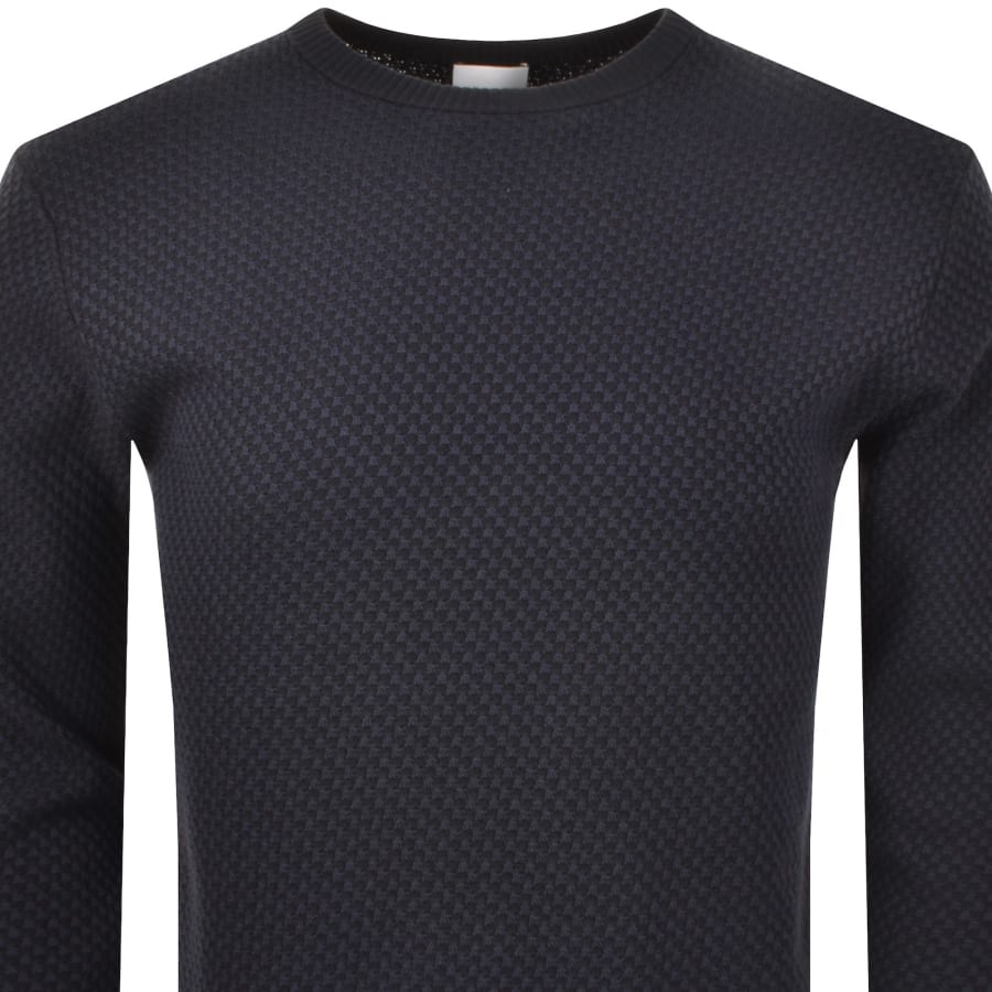 Image number 2 for Calvin Klein Two Tone Honeycomb Jumper Black