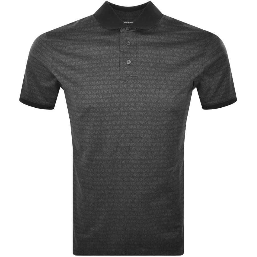 Image number 1 for Emporio Armani Short Sleeved Polo T Shirt Black