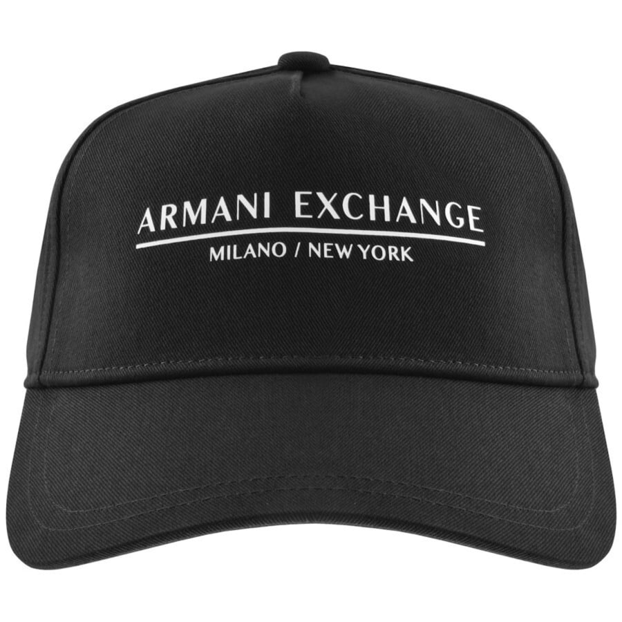 Image number 1 for Armani Exchange Logo Baseball Cap Black