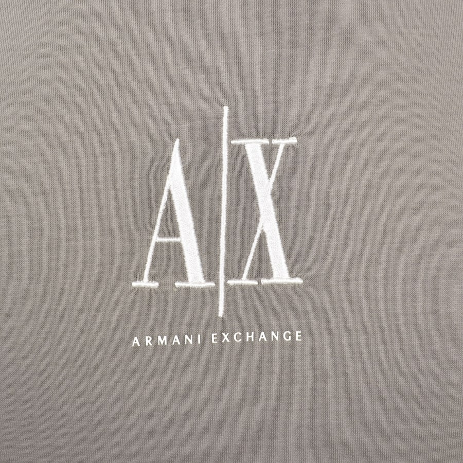 Image number 3 for Armani Exchange Logo Hoodie Brown