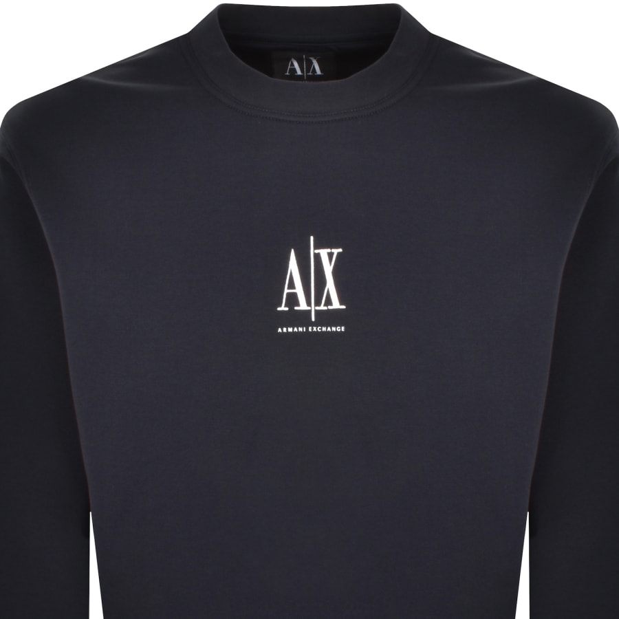 Image number 2 for Armani Exchange Logo Sweatshirt Navy