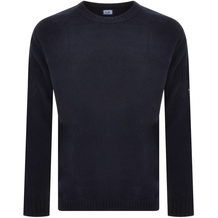 Image number 2 for CP Company Crepe Lens Knitted Jumper Navy